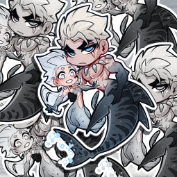 Rasca & Golieth (Shark Frenzy) Sticker